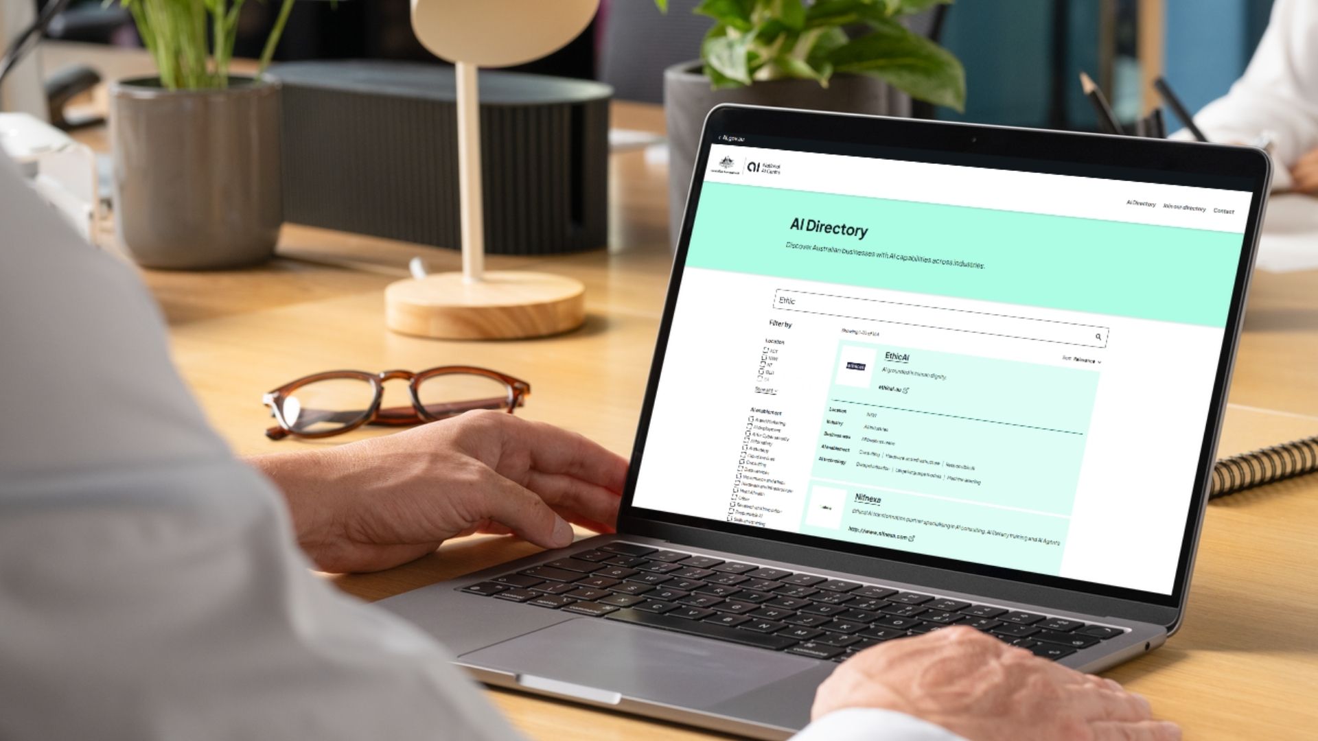 Image of the AI Directory search screen