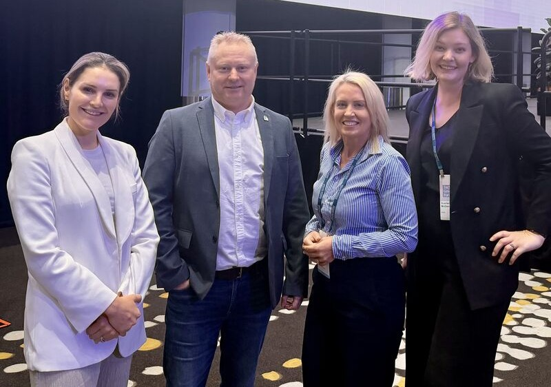 Photograph of National AI Centre Executive Director Lee Hickin with Women in Digital board members Holly Hunt, Sarah Carney and Christine Holman