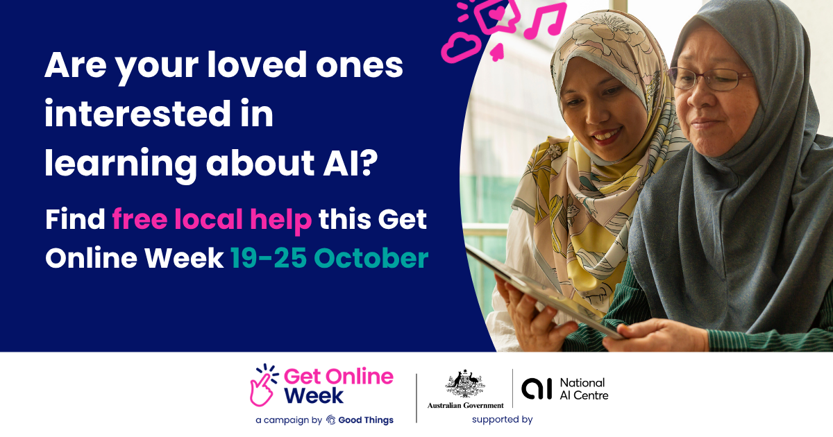 Are your loved ones interested in learning about AI? Find free local help this Get Online Week 19 - 25 October.
