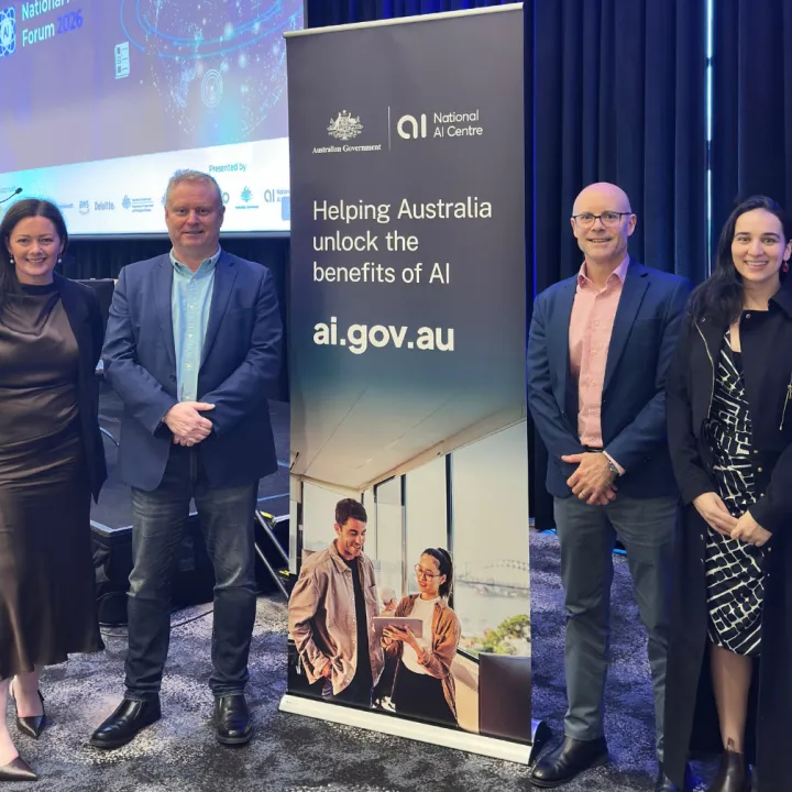 National AI Centre team members pictured at the National AI Skills Forum in August 2026.