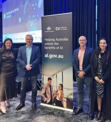 National AI Centre team members pictured at the National AI Skills Forum in August 2026.